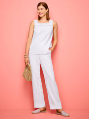 FAWN/WHITE IZZY D’ORSAY ESPADRILLE FLATS - STRIPE | Talbots US