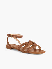 HAVANA TAN|VILLA BLUE VIOLET TUBULAR NAPPA SANDALS | Talbots sale