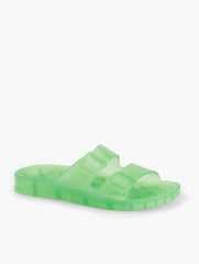 GREEN|PEACH CACATOÈS® ANJO TRANSPARENTE SLIDES | Talbots outlet