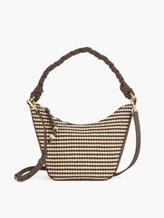 DARK WALNUT/NATURAL TAPERED SHOULDER BAG | Talbots sale