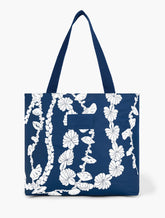 WHITE/NAVY ALOHA COLLECTION SHELL LEI DAY TRIPPER TOTE | Talbots US