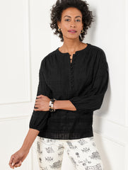 BLACK SHADOW PLAID POPOVER | Talbots near me