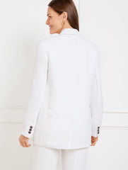 WHITE POLISHED CREPE BLAZER | Talbots US