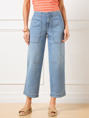 MILANIA WASH STRAIGHT CROP JEANS - MILANIA WASH | Talbots for sale