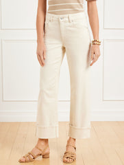 NATURAL STRAIGHT ANKLE CUFF JEANS | Talbots US