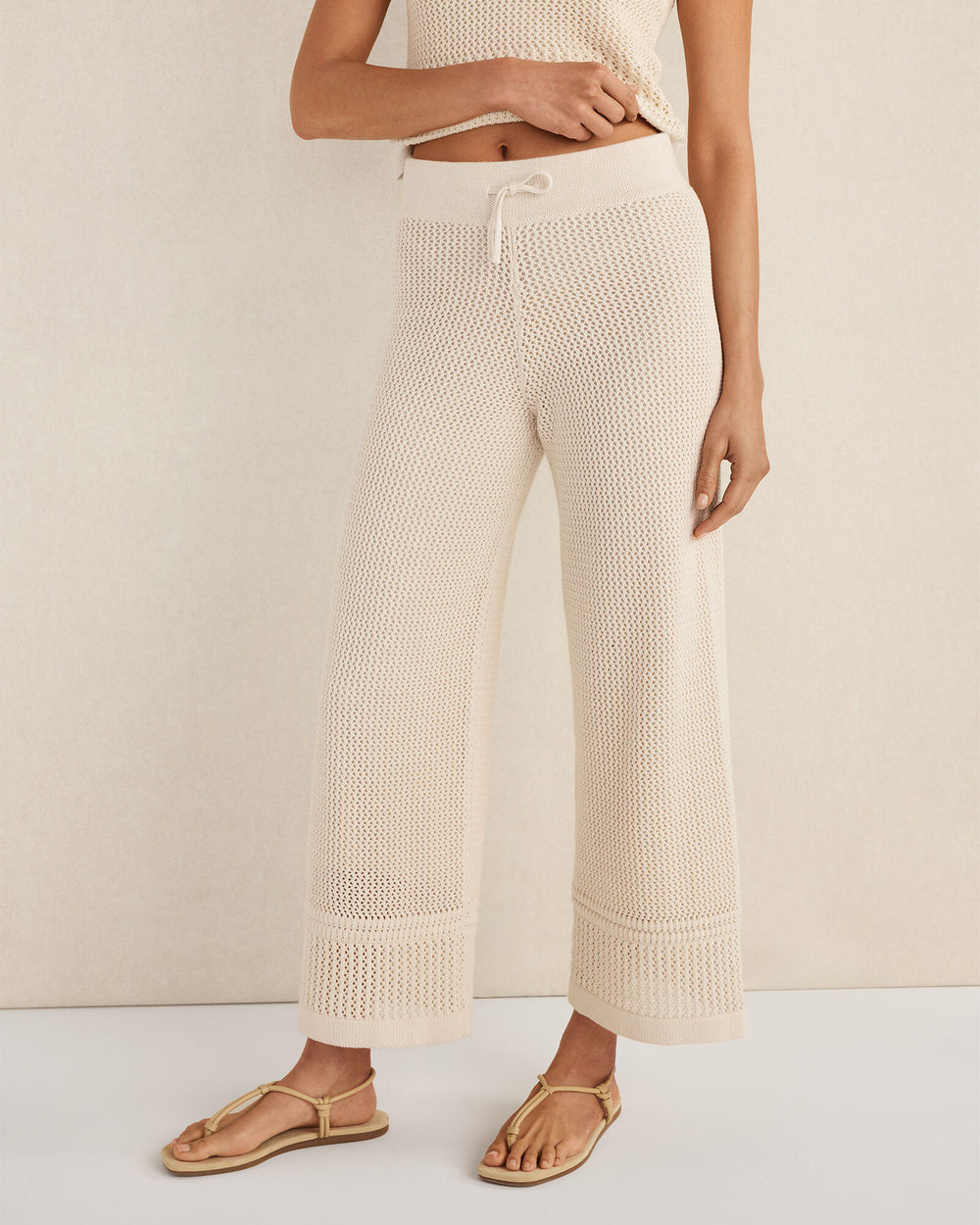 LIGHT STONE ORGANIC COTTON MIXED STITCH PANTS | Talbots near me