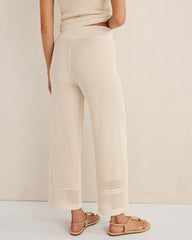 LIGHT STONE ORGANIC COTTON MIXED STITCH PANTS | Talbots for sale