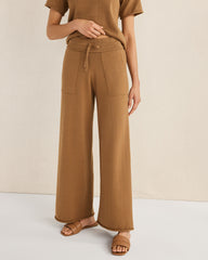 OCHRE ORGANIC COTTON KNIT PANTS | Talbots US