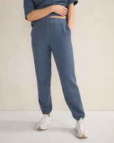 INDIGO|IVORY COTTON BLEND TEXTURED JOGGERS | Talbots outlet