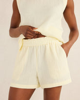 PEAR SORBET|VETIVER ORGANIC COTTON GAUZE SHORTS | Talbots online