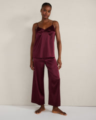 BLACK|BLACKCURRANT|BURGUNDY BERRY|FULL MOON|TRUE NAVY WASHABLE SILK PLEATED CAMI | Talbots sale