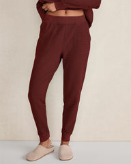 FAWN HEATHER|GARMENT DYE DRAGONFLY|GARNET|LT STONE|COLORADO CLAY HTHR ORGANIC COTTON WAFFLE JOGGER | Talbots US