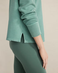 FAWN HEATHER|GARNET|LT STONE ORGANIC COTTON WAFFLE HENLEY | Talbots on sale