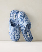 TWILIGHT MULTI ORGANIC COTTON JERSEY ABSTRACT WAVE SLIPPERS | Talbots online