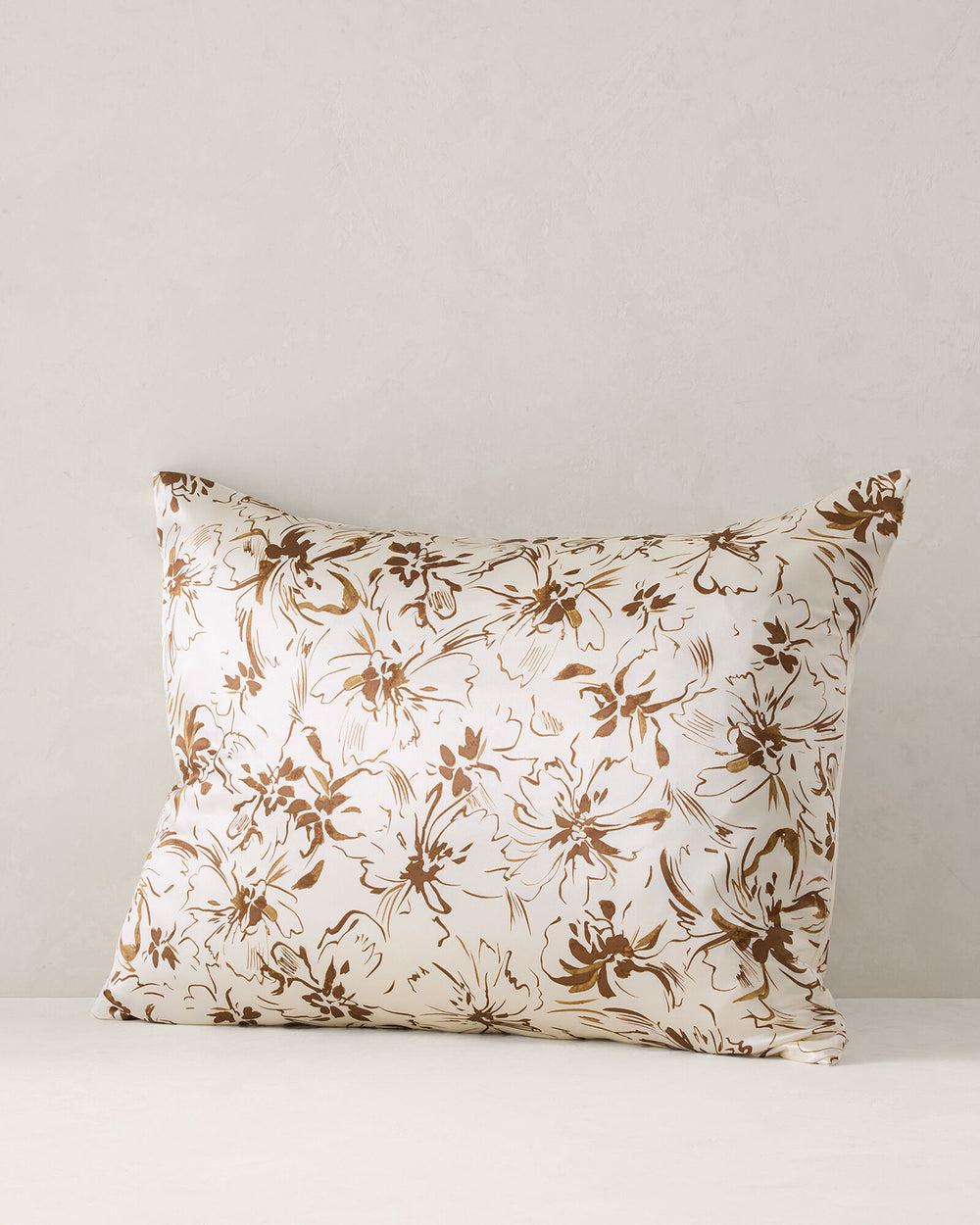 IVORY/OCHRE WASHABLE SILK TROPICAL BLOOMS PILLOWCASE | Talbots near me