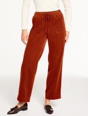 BURNT ORANGE STRAIGHT LEG PULL-ON CORDUROY PANTS | Talbots on sale