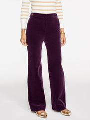 ACORN BROWN|DARK WALNUT|EGGPLANT WIDE LEG CORDUROY PANTS | Talbots outlet