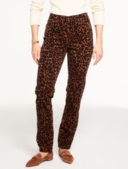 BLACK/TOASTED COCONUT STRAIGHT LEG STRETCH CORDUROY PANTS - SPECTACULAR ANIMAL | Talbots outlet