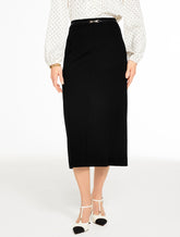 BLACK REFINED PONTE HORSEBIT PENCIL SKIRT | Talbots for sale