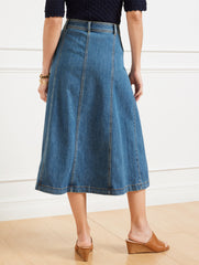 SOLANA WASH DENIM FIT & FLARE SKIRT - SOLANA WASH | Talbots US