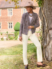 BURNT OLIVE MULTI PEMBERLEY PLAID JACKET | Talbots online