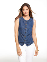 GREENWICH WASH DENIM VEST | Talbots online