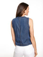 GREENWICH WASH DENIM VEST | Talbots online