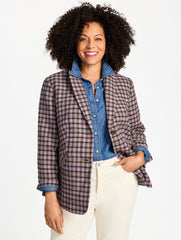 BURNT OLIVE MULTI PLUS EXCLUSIVE PEMBERLEY PLAID CLASSIC BLAZER | Talbots sale
