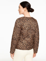BROWN/BLACK QUILTED REVERSIBLE JACKET - ALLOVER ANIMAL | Talbots online