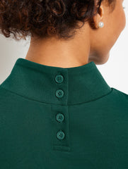 BLACK|COFFEE BEAN|PINE GROVE PASSPORT PONTE MOCKNECK SHELL | Talbots US