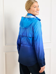 BLUE ASTER/INDIA INK OMBRÉ WINDBREAKER | Talbots for sale