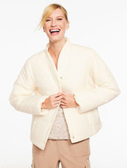 IVORY|LILAC MAUVE PADDED JACKET | Talbots on sale