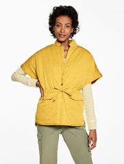 CITRON YELLOW ZIP-OFF SLEEVE WOVEN JACKET | Talbots discount