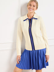 IVORY COOLMAX® SWEATER JACKET | Talbots online