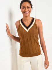 TOFFEE BROWN COOLMAX® CONTRAST SWEATER | Talbots outlet