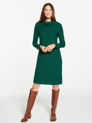 PINE GROVE JACQUARD COWLNECK SHIFT DRESS | Talbots on sale