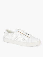 HAVANA TAN|WHITE AUBREY STUDDED NAPPA SNEAKERS | Talbots sale