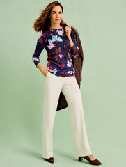 BLACK|DARK WALNUT|DUSTY MAUVE EDITH SUEDE FLARE HEEL PUMPS | Talbots outlet