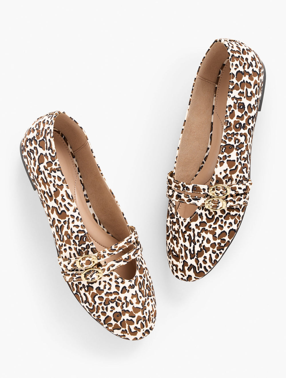 IVORY MULTI VERA LEOPARD MARY JANE BALLET FLATS | Talbots outlet
