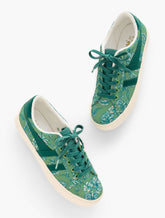 LUSH GREEN GOLA® MARK COX TENNIS SNEAKERS - CLIMBING CHRYSANTHEMUMS | Talbots near me