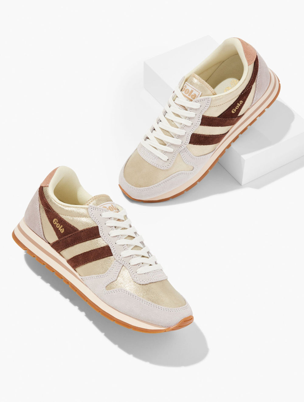 GOLD/DARK BROWN/CAMEO GOLA® DAYTONA BLAZE SNEAKERS | Talbots outlet
