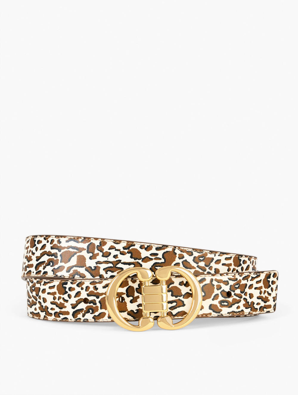 IVORY/SIERRA BROWN LEATHER REVERSIBLE BELT - LEOPARD | Talbots US