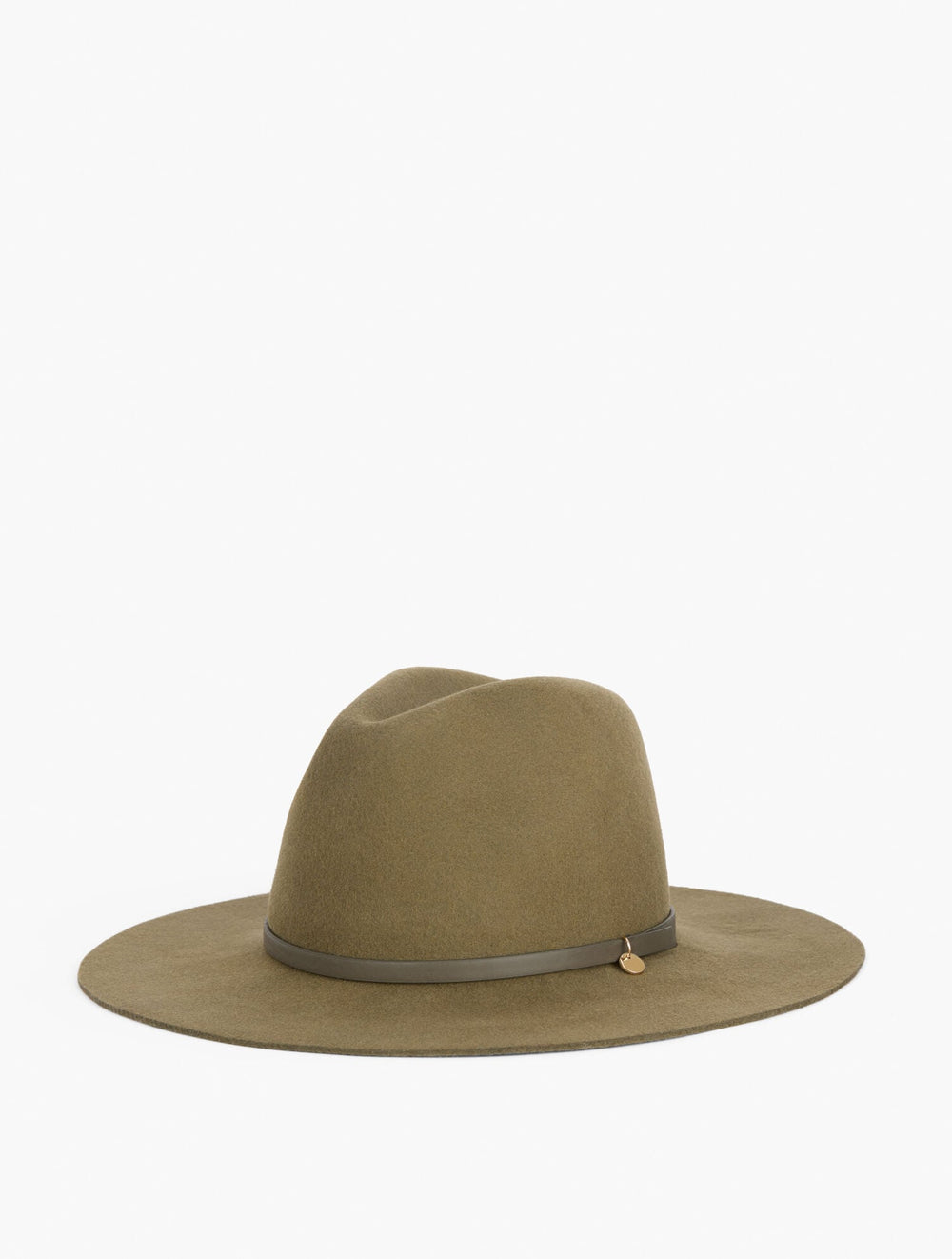 OAK MOSS|LIGHT CHESTNUT WOOL FELT FEDORA | Talbots sale