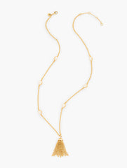 IVORY PEARL/GOLD PEARL STATION NECKLACE | Talbots online
