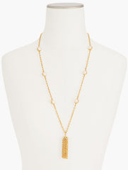 IVORY PEARL/GOLD PEARL STATION NECKLACE | Talbots online