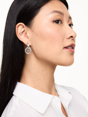 SILVER INTERLOCK SCULPTURAL EARRINGS | Talbots discount