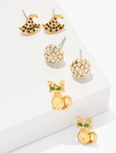 GOLD HALLOWEEN CHARM STUD EARRING SET | Talbots US
