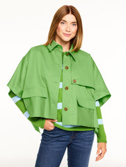 GREEN FERN PLUS SIZE SHORT TRENCH CAPE | Talbots near me