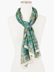 IVORY MULTI ECHO PAISLEY OVERSIZED SQUARE SCARF | Talbots for sale