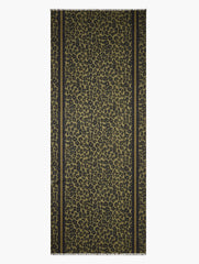 BURNT OLIVE MULTI OPULENT OCELOT OBLONG SCARF | Talbots sale
